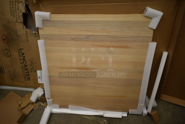 6 BRAND NEW IN BOX! Lancaster Table & Seating 30"x30" Solid Wood Live Edge Tabletop. 6 Times Your Bid! - Image 2 of 6