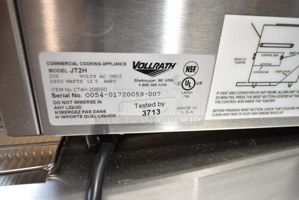 Vollrath JT2H Stainless Steel Commercial Countertop Conveyor Toaster Oven. 208 Volts, 1 Phase. - Image 7 of 7