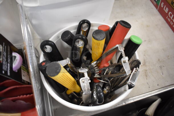 ALL ONE MONEY! Lot of 8 Bins of Various Utensils Including Scoopers, Ladles, Knives. - Image 4 of 8