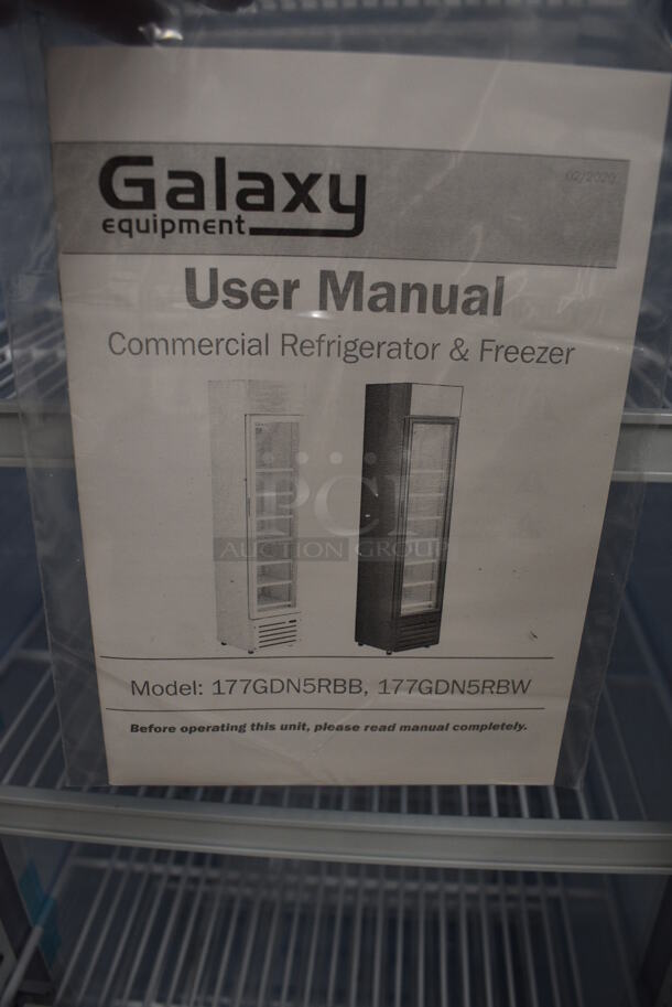 Galaxy 177GDN5RBB Metal Commercial Single Door Reach In Cooler Merchandiser w/ Poly Coated Racks. 115 Volts, 1 Phase. 16.5x17x72. Tested and Does Not Power On - Image 5 of 6