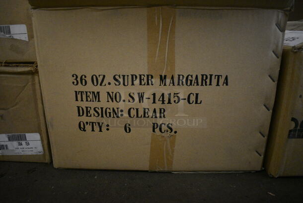 ALL ONE MONEY! Lot of 6 Clear Poly Margarita Glasses! 6x6x8.5 - Image 3 of 3