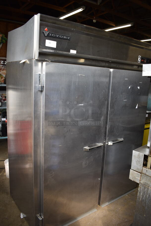 Victory RIS-2D-S7 Commercial Stainless Steel Two-Door Roll-In Cooler. 115V, 1 Phase. Tested and Working! - Image 1 of 6