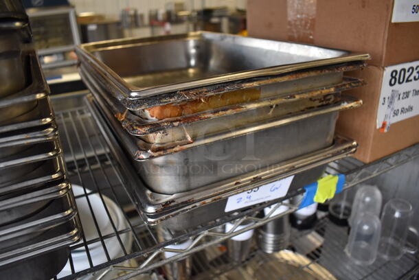 6 Stainless Steel Full Size Drop In Bins. 1/1x2, 1/1x4. 6 Times Your Bid! - Image 2 of 3