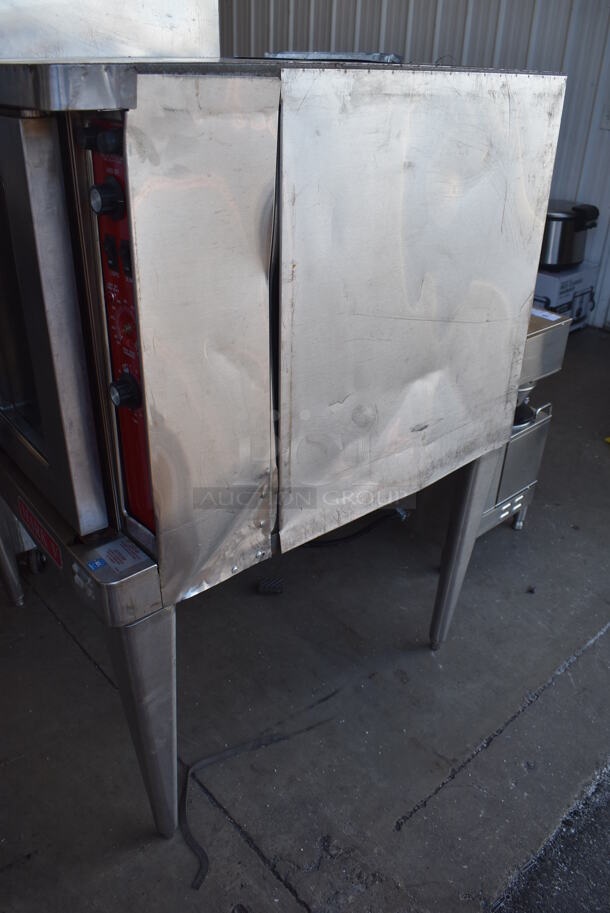 Blodgett Mark V Stainless Steel Commercial Electric Powered Full Size Convection Oven w/ View Through Doors, Metal Oven Racks and Thermostatic Controls on Metal Legs. 220-240 Volts, 1 Phase. 38x37x54 - Image 7 of 9