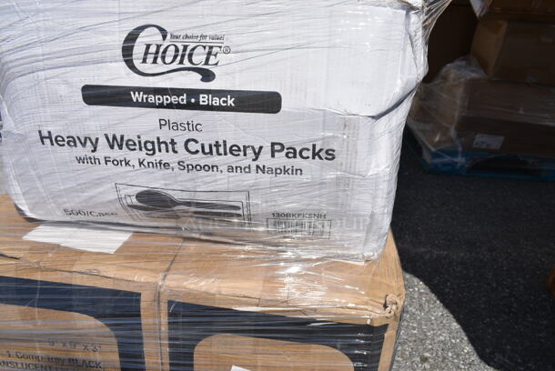 PALLET LOT of 33 BRAND NEW Boxes Including 130WBKSPOONH Choice Black Heavy Weight Wrapped Plastic Teaspoon - 1000/Case, 129MCS28B Choice 28 oz. Black Rectangular Microwavable Heavy Weight Container with Lid 8 3/4" x 6 1/4" x 1 3/4" - 150/Case, 2 Box 128HD8COMBO ChoiceHD 8 oz. Microwavable Translucent Plastic Deli Container and Lid Combo Pack - 240/Case, 129MCS242CB Choice 30 oz. Black 8 3/4" x 6" x 2 3/4" 2-Compartment Rectangular Microwavable Heavy Weight Container with Lid - 150/Case, 2 Box 130WHSPOONH Choice White Heavy Weight Plastic Teaspoon - 1000/Case, 130BKFKSNH Choice Black Heavy Weight Wrapped Plastic Cutlery Pack with Napkin - 500/Case, 500TO993C3 Choice 9" x 9" x 3" Microwaveable 3-Compartment Black / Clear Plastic Hinged Container - 100/Case, 795PTOBK8 Choice Black Microwavable Folded Paper #8 Take-Out Container 6" x 4 3/4" x 2 1/2" - 300/Case, 127P2C Choice Clear Plastic Souffle Cup / Portion Cup - 2 oz. - 2500/Case, 4 Box 130BFORKWP Choice Individually Wrapped Medium Weight Black Plastic Fork - 1000/Case, 795PTOKFT8 Choice Kraft Microwavable Folded Paper #8 Take-Out Container 6" x 4 3/4" x 2 1/2" - 300/Case, 612D3COMP Choice 8 1/2"x 6 3/8" 3-Compartment Oblong Foil Take-Out Container with Board Lid - 250/Case, 795PTOBK8 Choice Black Microwavable Folded Paper #8 Take-Out Container 6" x 4 3/4" x 2 1/2" - 300/Case, 127CH04 Choice 4 oz. Clear RPET Hinged Deli Container - 400/Case, 347BP10C3BK Choice 10 1/4" 3-Compartment Black Plastic Plate - 500/Case. 33 Times Your Bid!  - Image 8 of 12