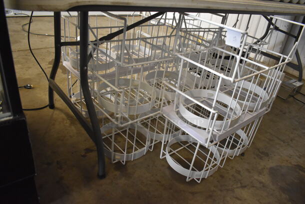 ALL ONE MONEY! Lot of 10 White Poly Coated Baskets. 10.5x22x16 - Image 3 of 9