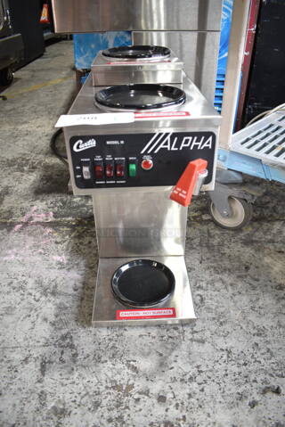 Curtis ALPHA Stainless Steel Commercial Coffee Machine w/ Hot Water Dispenser. 240 Volts, 1 Phase. 