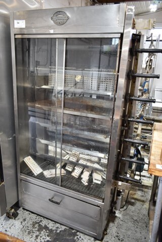 Boston Stainless Steel Commercial 6 Spit Rotisserie Oven. 