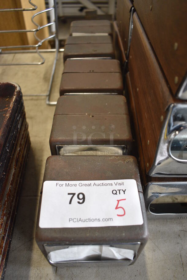 5 Compact Metal Countertop Napkin Dispensers. 4.5x4.5x5.5. 5 Times Your Bid! - Image 3 of 3