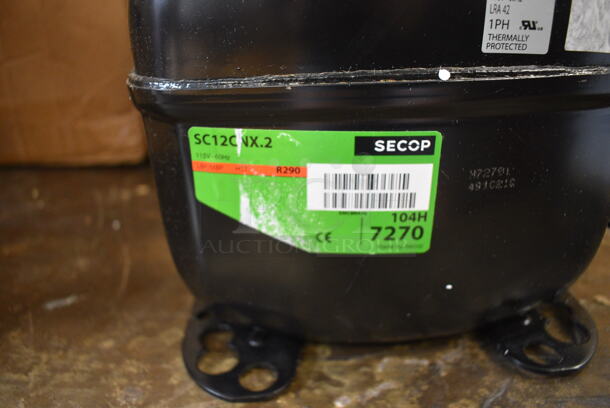 LIKE NEW Secop Model SC12CNX.2 Metal Compressor. 115 Volts, 1 Phase. 9x5x8.5 - Image 4 of 10