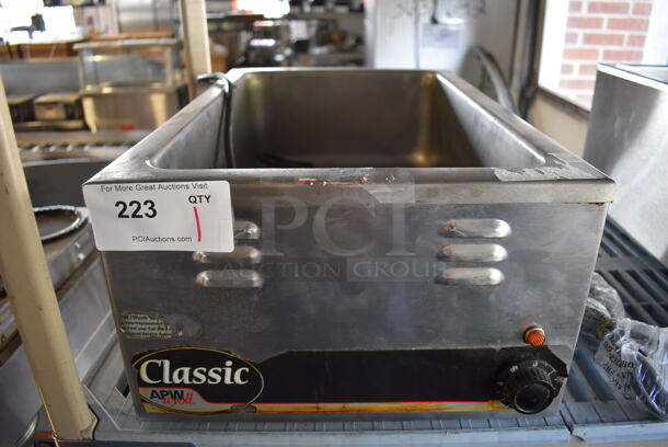 APW Wyott W-3V Stainless Steel Commercial Countertop Food Warmer. 120 Volts, 1 Phase. 14.5x24x9. Tested and Working!