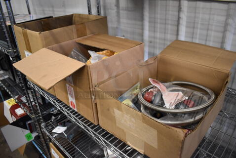 ALL ONE MONEY! Lot of 3 Boxes of Various Parts Including Hose