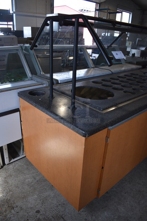 Metal Commercial Refrigerated Buffet Station w/ Sneeze Guard. 115 Volts, 1 Phase. 96x34x58. Tested and Working! - Image 2 of 7