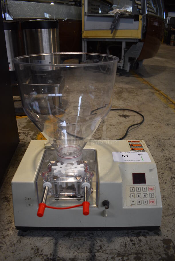 Edhard Model MK Metal Commercial Countertop Donut Pastry Filler w/ Hopper. Missing Lid. 120 Volts, 1 Phase. 15x13x8. Tested and Working! - Image 1 of 4