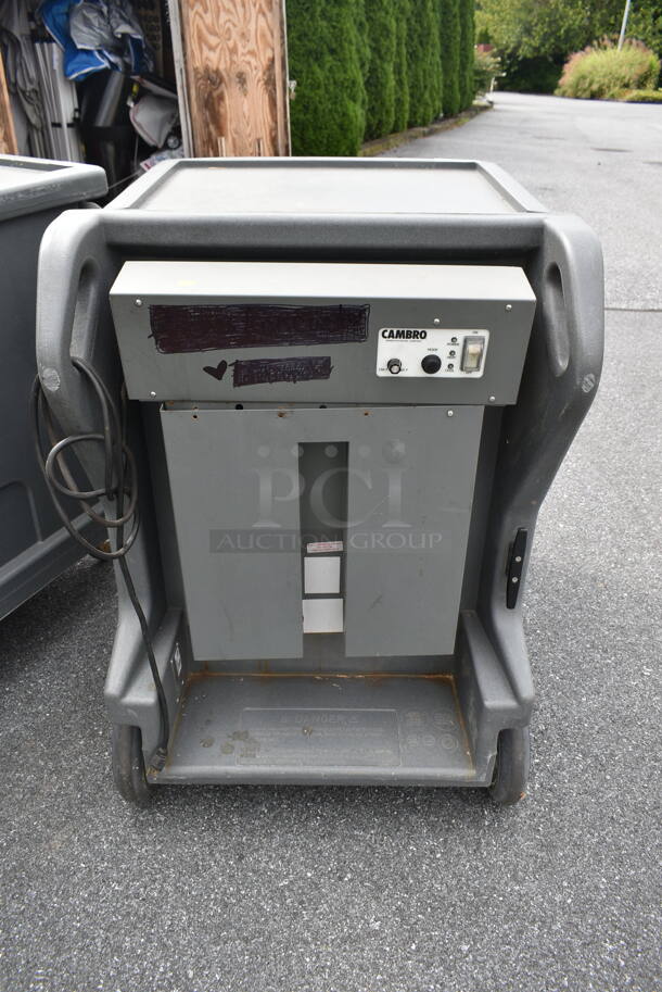 Cambro CMBH1826L6 Gray Poly Insulated Low Profile Electric Powered Heating / Cooling Food Case on Commercial Casters. 115 Volts, 1 Phase. (outside shed) - Image 6 of 10