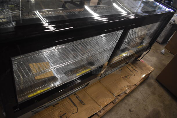 BRAND NEW! Avantco 360BCDI60B Metal Commercial Countertop Black Curved Refrigerated Drop-In Countertop Bakery Display Case Merchandiser. 110-120 Volts, 1 Phase. 60x24x26. Tested and Working! - Image 4 of 5