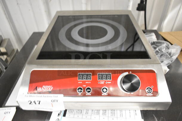 2024 Avantco 177IC1800 Stainless Steel Commercial Countertop Electric Powered Single Bay Induction Range. 120 Volts, 1 Phase.  - Image 2 of 5