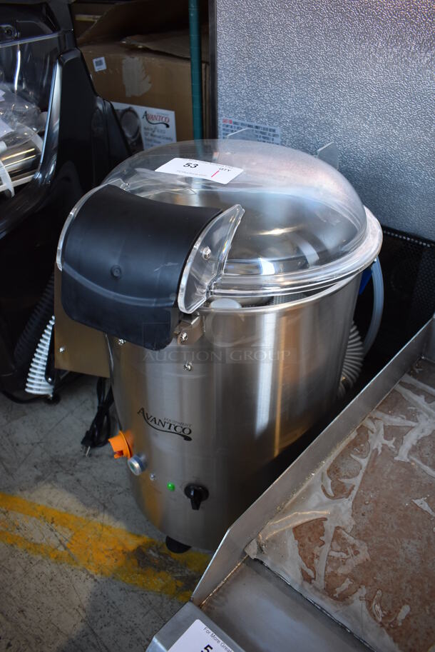 BRAND NEW! Avantco 177PPC22 Stainless Steel Commercial Countertop 22 Pound Capacity Potato Peeler. 120 Volts, 1 Phase. 24x22x27. Tested and Working! - Image 3 of 6