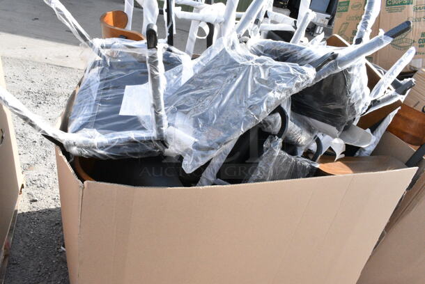10 BRAND NEW Boxes Including Black Metal Bar Height Chairs. 10 Times Your Bid!  - Image 5 of 5