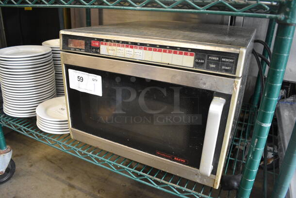 Sanyo Stainless Steel Commercial Countertop Microwave Oven. 17x21x13 - Image 3 of 4