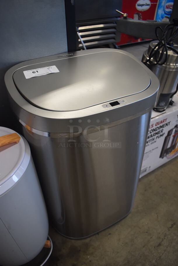 Ninestars Metal Floor Style Motion Activated Trash Can. 18x15x27. Tested and Working! - Image 3 of 6