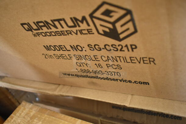 3 Boxes of 16 BRAND NEW! Quantum Food Service SG-CS21P Store Grid Shelf Support Bracket. 3 Times Your Bid! - Image 4 of 4