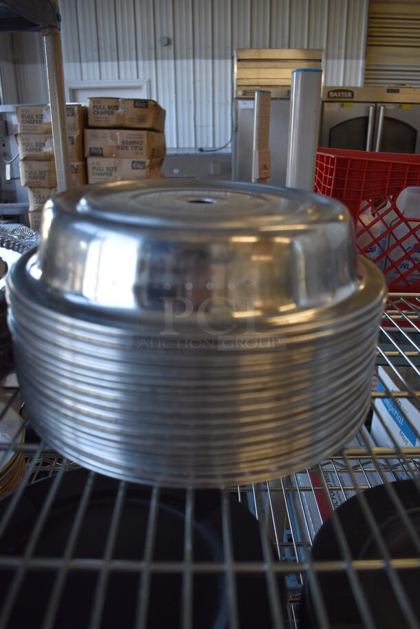 ALL ONE MONEY! Tier Lot of Various Items Including Metal Dome Cover Lids, Salt Shakers and Glass Pitcher - Image 6 of 7
