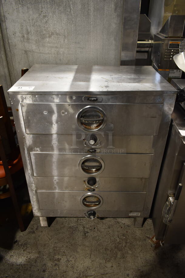 Toastmaster Stainless Steel Commercial Electric Powered 3 Drawer Food Warmer. Cannot Test Due To Plug Style - Image 1 of 8