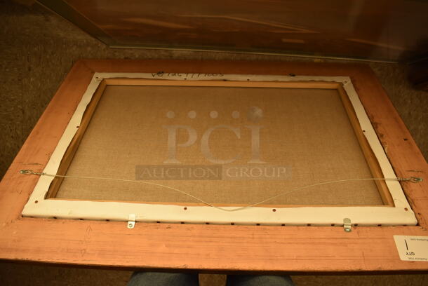 Framed Canvas Painting Reproduction of View of the Bacino di San Marco by Antonio Canaletto From Art Dealer Ed Mero! - Image 6 of 6