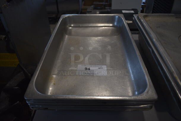 6 Stainless Steel Full Size Drop In Bins. 1/1x2. 6 Times Your Bid!