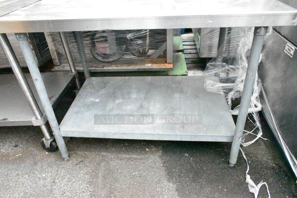 Stainless Steel Table w/ Metal Under Shelf.  - Image 3 of 3