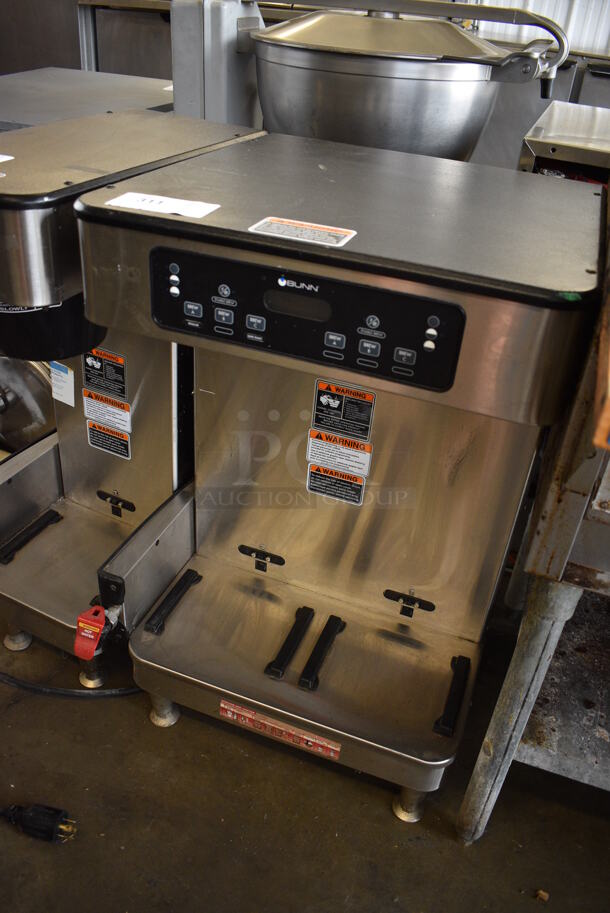 2019 Bunn Model ICB TWIN SH Stainless Steel Commercial Countertop Double Coffee Machine w/ Hot Water Dispenser. 120/208 Volts, 1 Phase. 20x21x33 - Image 3 of 5