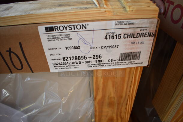 BRAND NEW! Royston 62129095-296 Gray Wood Pattern Single Door Metal Cabinet. 24x30x27 - Image 4 of 5