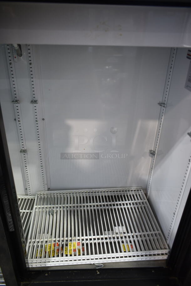 2017 True GDM-41SL-48-HC-LD Metal Commercial 2 Door Reach In Cooler Merchandiser w/ Poly Coated Racks. 115 Volts, 1 Phase. Tested and Working! - Image 3 of 5