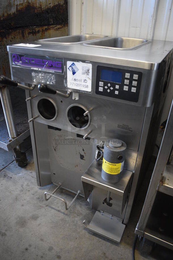 2014 Stoelting Model SF121-38I2 Stainless Steel Commercial Countertop Air Cooled 2 Flavor w/ Twist Soft Serve Ice Cream Machine. 208-240 Volts, 1 Phase. 22x33.5x32.5 - Image 2 of 7