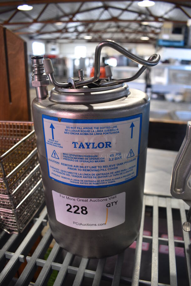 Taylor Metal Canister. 6x6x11 - Image 1 of 4