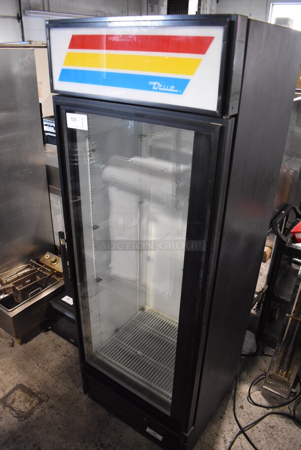 True GDM-19 Metal Commercial Single Door Reach In Cooler Merchandiser. 115 Volts, 1 Phase. Tested and Working!