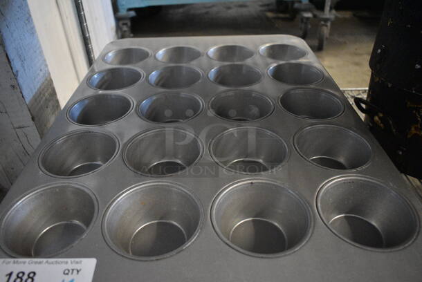 12 Metal 20 Cup Muffin Baking Pans. 18x26x2. 12 Times Your Bid! - Image 3 of 3