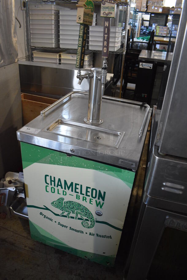 2015 Asber ADC C-23 NT Stainless Steel Commercial Direct Draw Kegerator w/ 2 Head Beer Tower and 2 Kegs. 115 Volts, 1 Phase. 25x29x64. Tested and Working! - Image 2 of 6