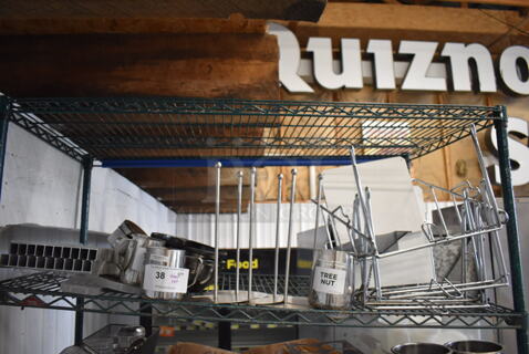ALL ONE MONEY! Tier Lot of Various Items Including Shopping Bag Holders, Paper Towel Holders and Metal Pitchers
