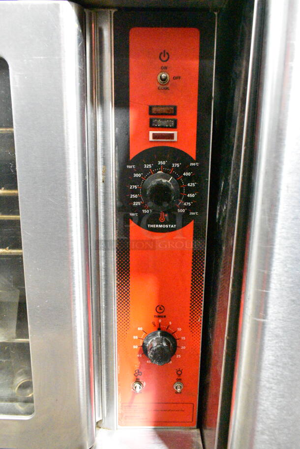 2 Vulcan VC6GD-SEFCAM5 Stainless Steel Commercial Natural Gas Powered Full Size Convection Oven w/ View Through Doors, Metal Oven Racks and Thermostatic Controls. 2 Times Your Bid!  - Image 6 of 10
