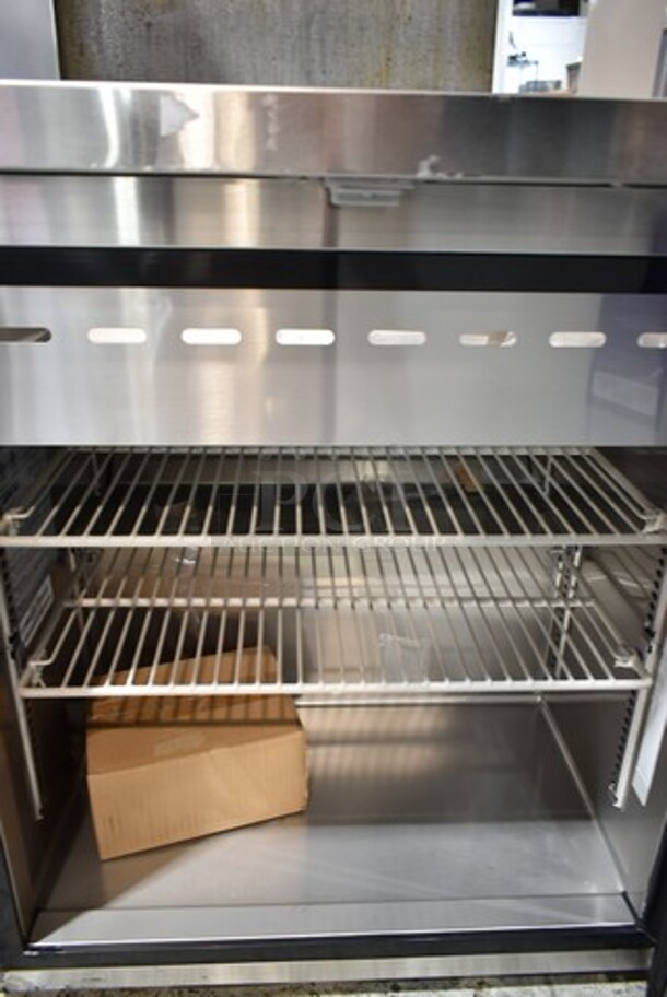 Turbo Air MST-28-N-711S Stainless Steel Commercial Prep Table w/ Poly Sneeze Guard. 115 Volts, 1 Phase. Tested and Working! - Image 3 of 4