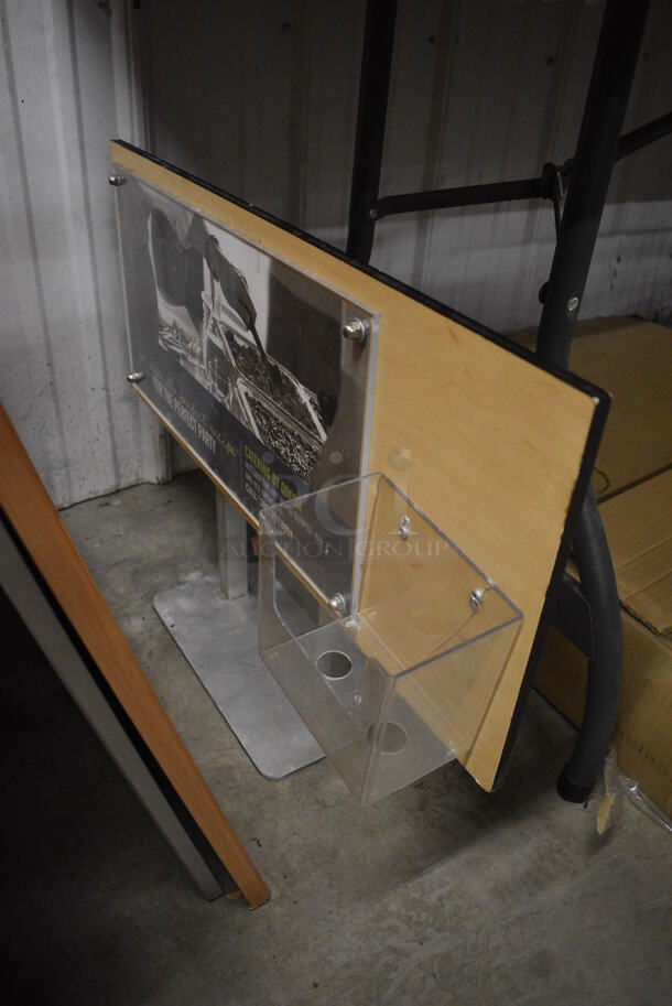 ALL ONE MONEY! Lot of 2 Boards and Sign w/ Clear Bin. Includes 24x0.5x36 - Image 4 of 4