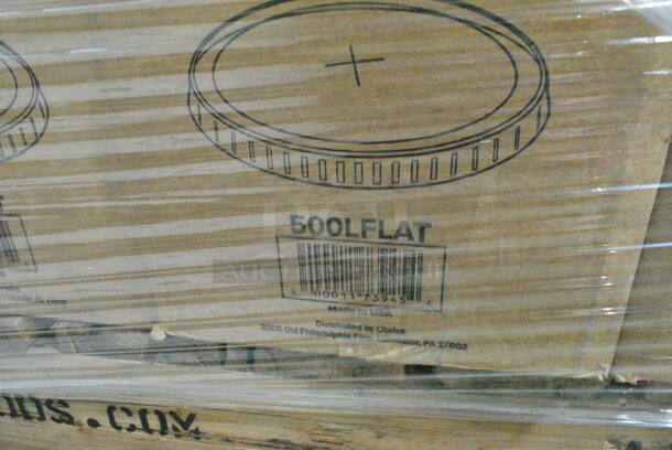 PALLET LOT of 22 BRAND NEW Boxes Including 966UPWIDEKFT OneUp by Choice Kraft 2-Ply Wide Interfold 6 1/2" x 8 1/2" Dispenser Napkin - 6000/Case, 130WBKFORKH Choice Black Heavy Weight Wrapped Plastic Fork - 1000/Case, 500TO883 Choice 8" x 8" x 3" Microwaveable 1-Compartment Black / Clear Plastic Hinged Container - 100/Case, 2 Box 130WHKNIFEWX Choice White Extra Heavy Weight Wrapped Plastic Knife - 1000/Case, 3 Box 6700305 4" x 6" Lemon Scented Moist Towelette / Wet Nap Hand Wipe - 1000/Case, 3 Box 500LFLAT Choice Clear Flat Lid with Straw Slot - 9, 12, 16, 20, and 24 oz. - 1000/Case, 127RD32COMBO Choice 32 oz. Customizable Microwavable Clear Round Deli Container and Lid Combo Pack - 250/Case, 795KFTL32PLA EcoChoice 16-32 oz. Round Compostable PLA Take-Out Lid - 300/Case. 22 Times Your Bid!  - Image 11 of 12
