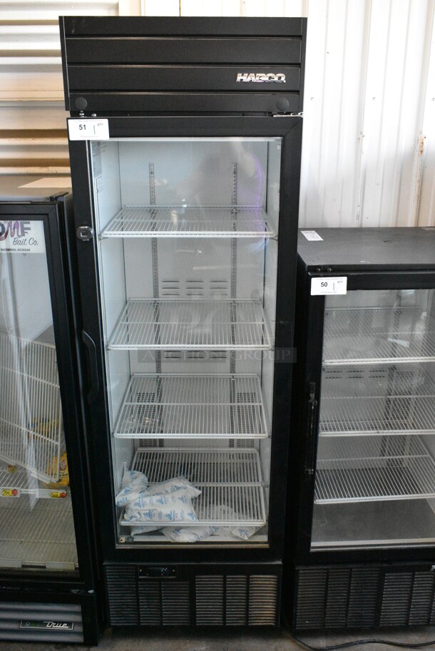 2019 Habco SE18 Metal Commercial Single Door Reach In Cooler Merchandiser w/ Poly Coated Racks. 115 Volts, 1 Phase. Tested and Working! - Image 1 of 3