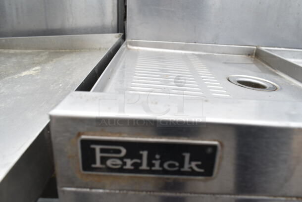 Perlick Stainless Steel Commercial 3 Bay Bar Sink w/ Dual Drain Boards, Faucet and Handles. Bays 10x8. Drain Boards 11x15 - Image 6 of 7