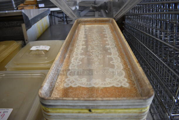 24 Poly Long Trays w/ Clear Dome Cover. 10x27x5, 9x26x1. 24 Times Your Bid! - Image 3 of 4