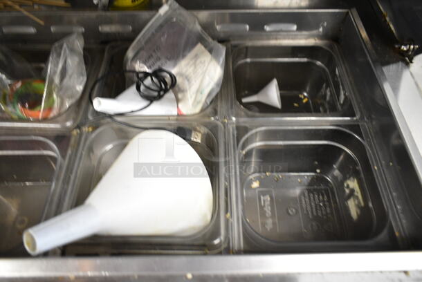 Turbo Air TST-48SD-N Stainless Steel Commercial Sandwich Salad Prep Table Bain Marie Mega Top on Commercial Casters. 115 Volts, 1 Phase. Tested and Working! - Image 4 of 9