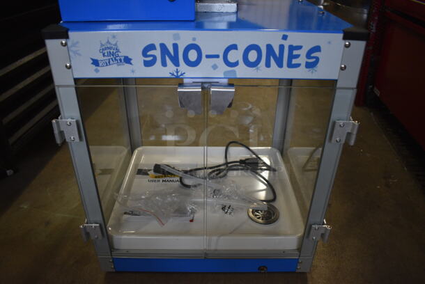 BRAND NEW! Carnival King Model 382SCM350R Metal Commercial Countertop Sno Cone Ice Crushing Machine. 120 Volts, 1 Phase. 21x14.5x26.5. Tested and Working! - Image 6 of 9