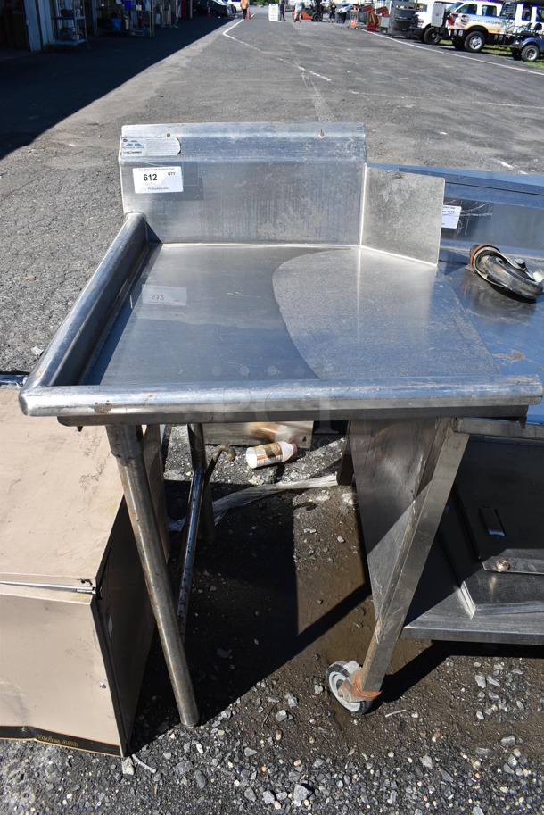 Advance Tabco Stainless Steel Left Side Clean Side Dishwasher Table. 26x30x44